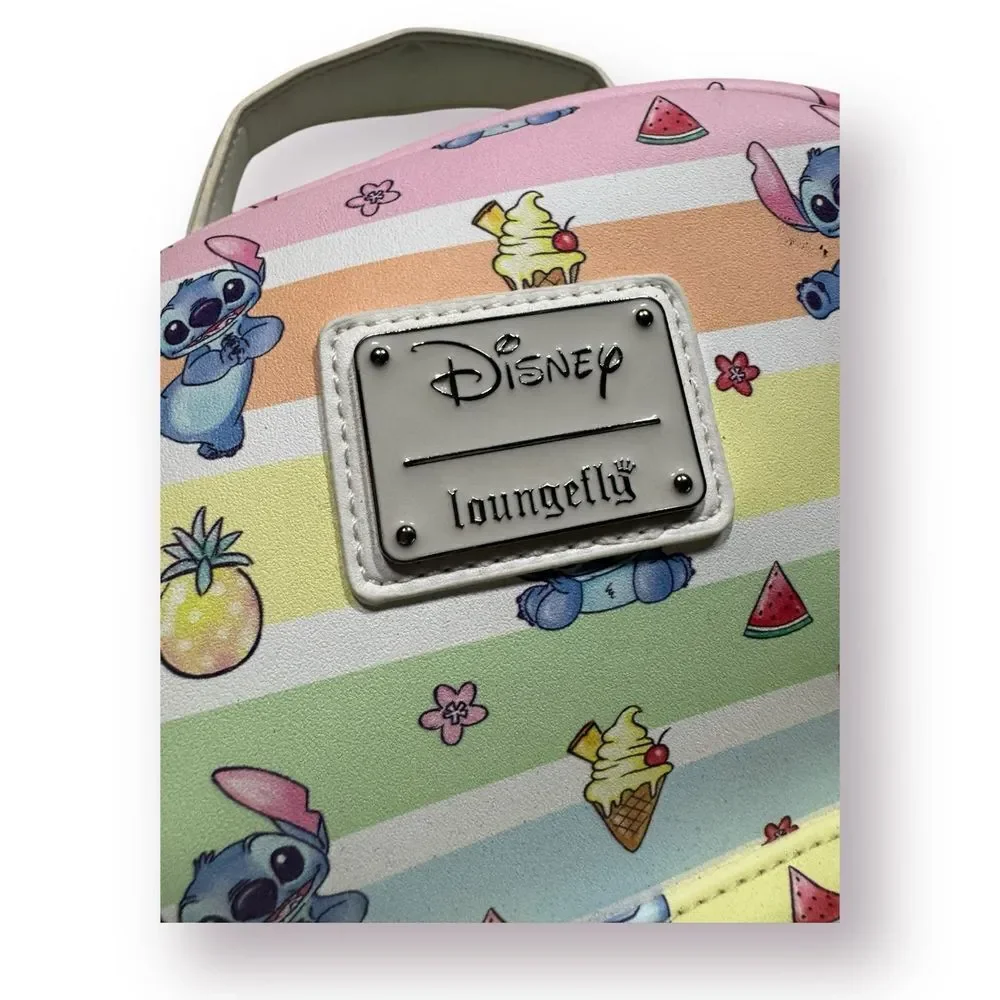 Loungefly Disney Lilo & Stitch Rainbow Fruit Convertible Mini‎ Backpack